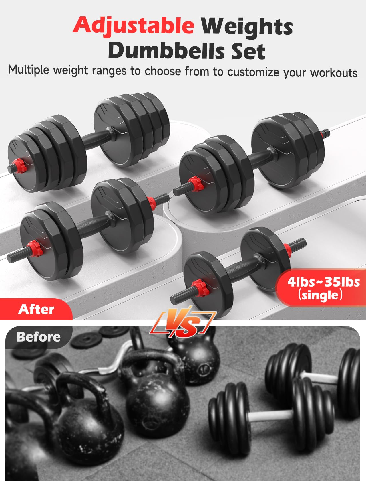 Ensemble D'haltères Réglables Pour Le Fitness à Domicile