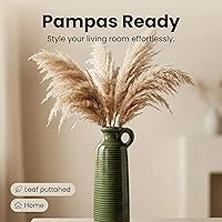 Vista 72 de Juego de jarrones de cerámica, jarrones de flores para decoración del hogar, decoración moderna de granja, centros de mesa de sala de estar, cocina