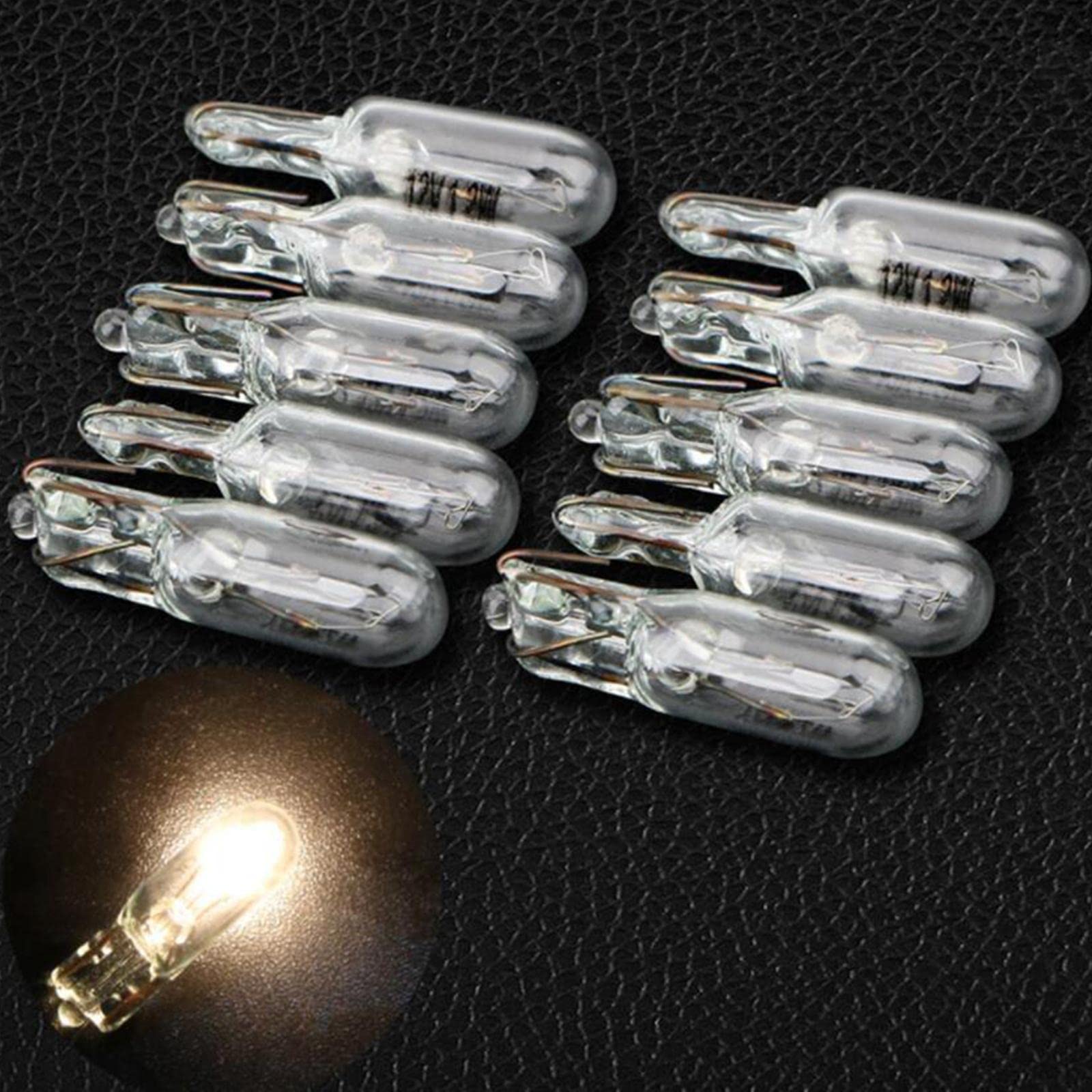 100Pcs Cruscotto Lampadine Car Styling 12V 1.2W Lampada Pannello strumenti per auto Luce freno T5 Lampadina in vetro