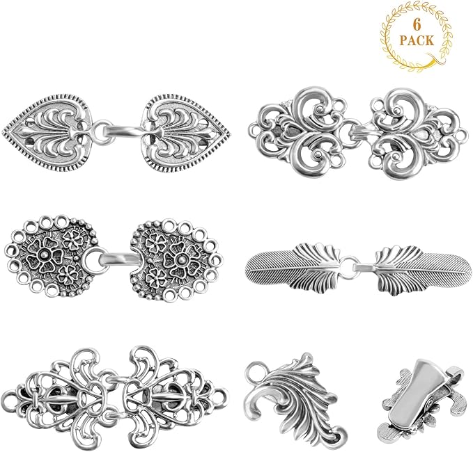 7 Clip Per Cardigan Vintage In Lega Di Zinco – Fermasciarpa Catena Creativa Per Donna, Sciarpe E Maglioni