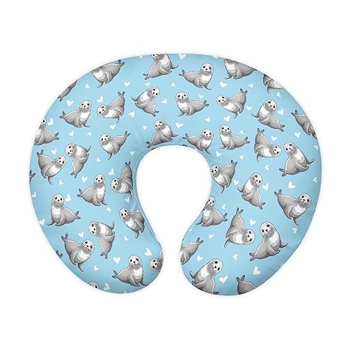 Vista 33 de Forchrinse Funda de almohada de lactancia floral de mariquita rosa para bebés y niñas, funda de almohada de lactancia materna suave lavable