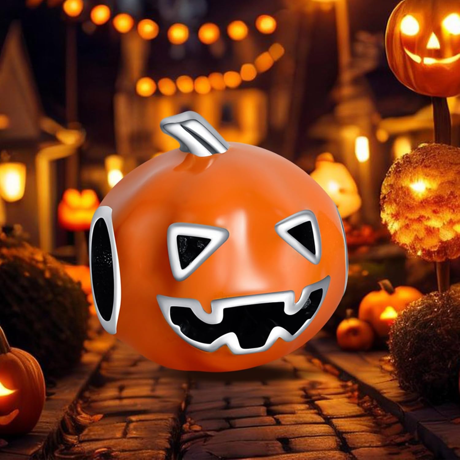 925 Sterling Silver Charms Ghost Face Pumpkin Charm for Women Bracelet Holiday Halloween Gifts Diy Charm Jewelry For Friends Family - Image 2