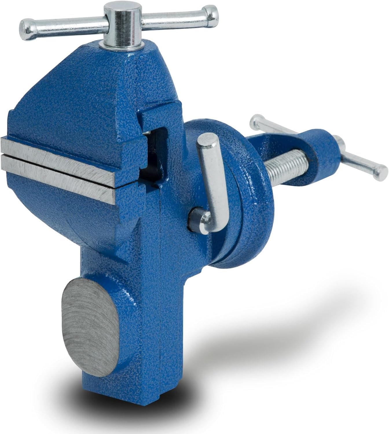 Morsa da Banco da Tavolo con Incudine, 60mm Morsa da Banco Morsetto con Base Girevole 360° Utile per Falegnameria Carpenteria Strumento di Riparazione