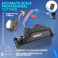 HERZO Porfelszívó Harang Sarokcsiszolóhoz 230 mm Gyémánt Vágótárcsával Alumínium Kék Porszívó Adapter 7
