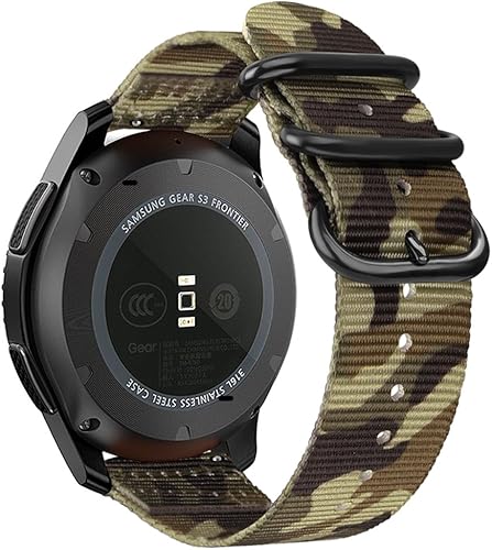 Fintie - Correas deportiva de nailon suave de 0.87pulgadas compatibles con Samsung Galaxy Watch 3 de 1.77pulgadas, Galaxy Watch 1.81pulgadas, Gear