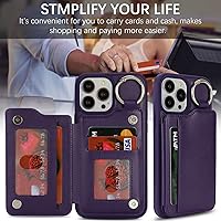 Vista 305 de Havaya Funda para iPhone 13 Pro Max y iPhone 12 Pro Max, cartera compatible con magsaf 2 en 1, desmontable magnética con tarjetero y ranura trasera