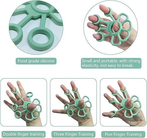 Miniatura 3 de Grip strength trainer Hand grip strengthener, Forearm exerciser, Workout Set for Hand and Wrist Muscle Trainer Stress Relief, Silicone Ring for