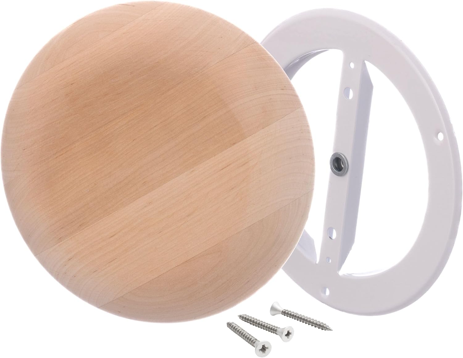 4 inch Resin Free Wood Diffuser - Round Sauna Vent Cover - Adjustable Air Valve - Supply Exhaust Ventilation Covers for Wall and Ceiling - Black Alder