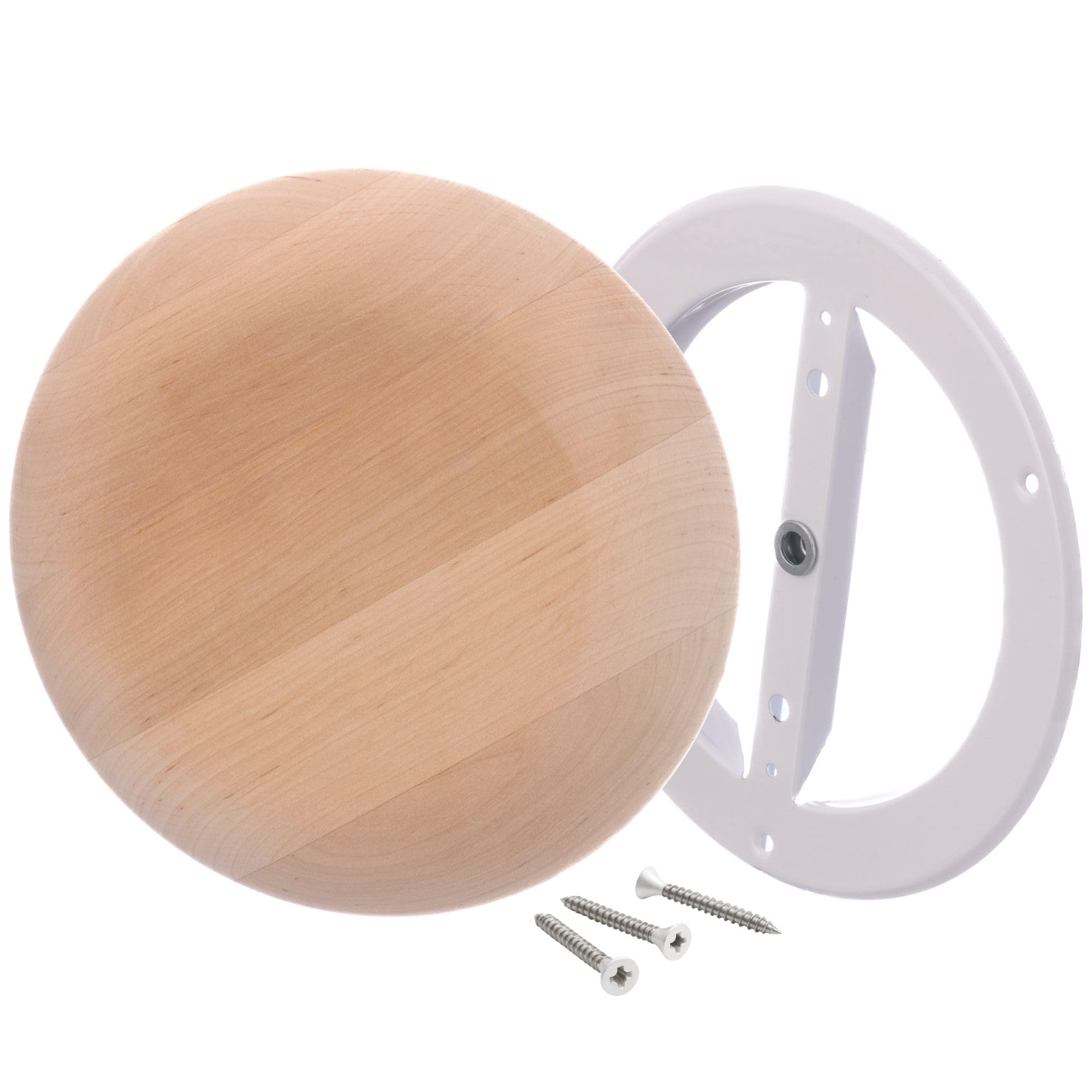 Lirast Free Of Resin Black Alder 5 Inch Resin Free Wood Diffuser - Round Sauna Vent Cover - Adjustable Air Valve - Supply Exhaust Ventilation Covers For Wall And Ceiling - Black Alder