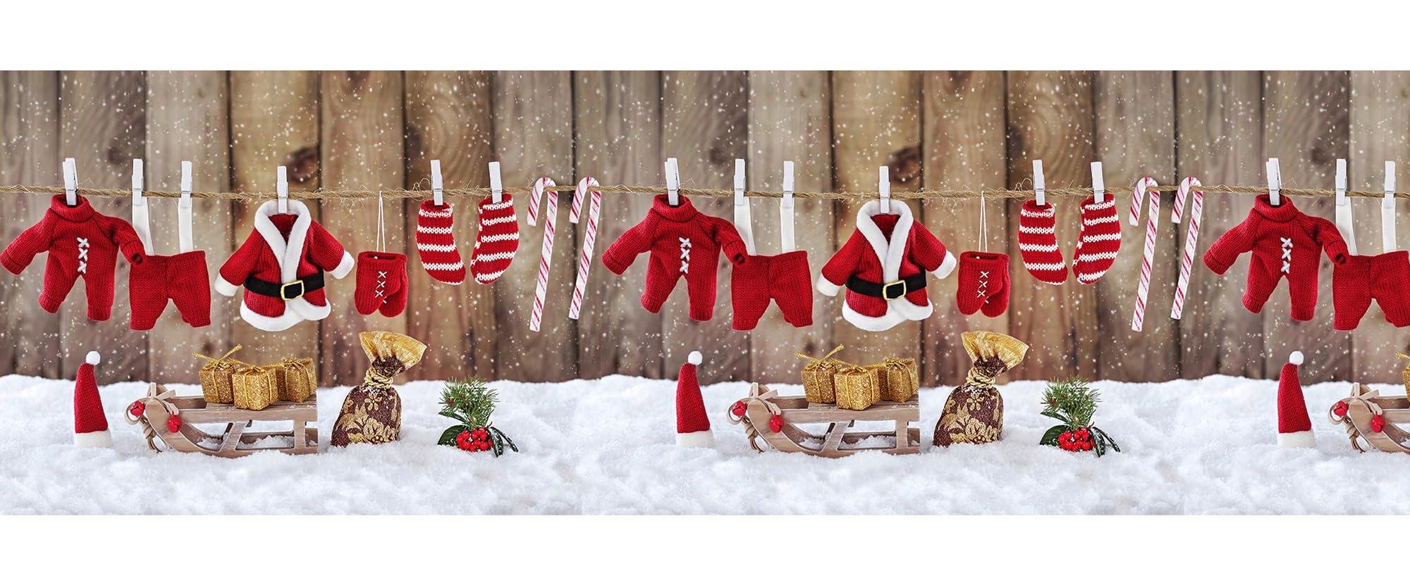 IlGruppone Tappeto Natale Cucina Antiscivolo Made in Italy Passatoia Natalizia Antimacchia Multiuso Corridoio Soggiorno Lavabile in Lavatrice - Natale6-50 x 250 cm