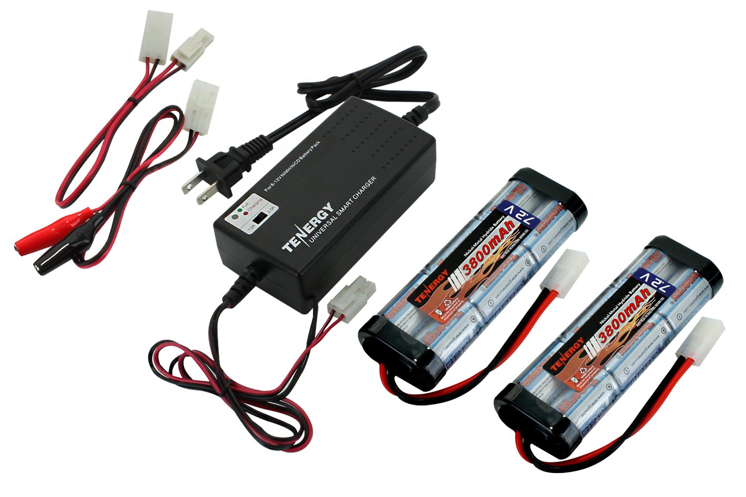 Combo: Universal Smart Charger: 6v - 12v #01025 (Version 2) + 2 pcs 7.2V NiMH 3800mAh Battery Packs