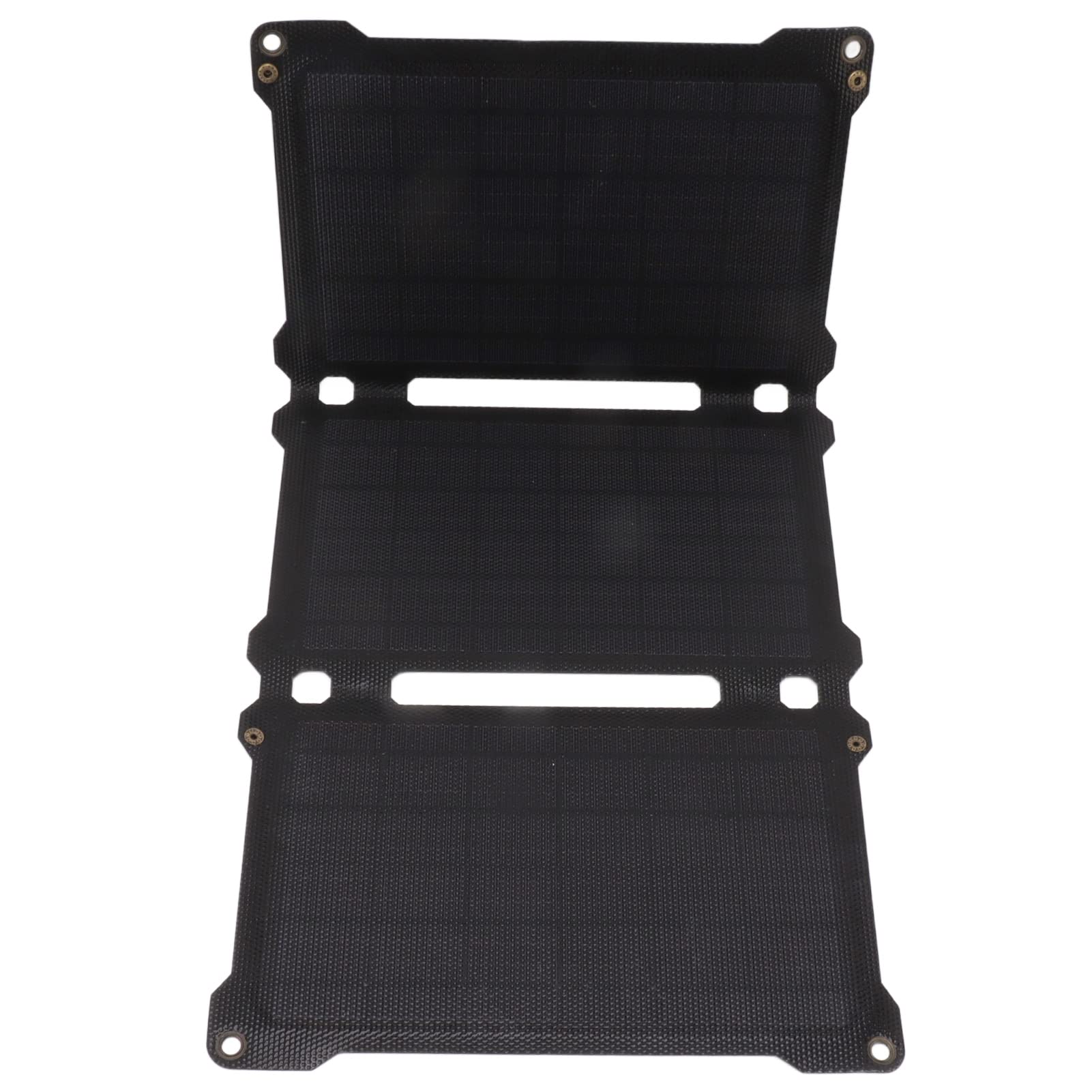 FTVOGUE Składany Panel Słoneczny o Mocy 30 W, Monokrystaliczna ładowarka Słoneczna z USB Typu C do Biwakowania i Pieszych Wędrówek na świeżym Powietrzu (BLACK)
