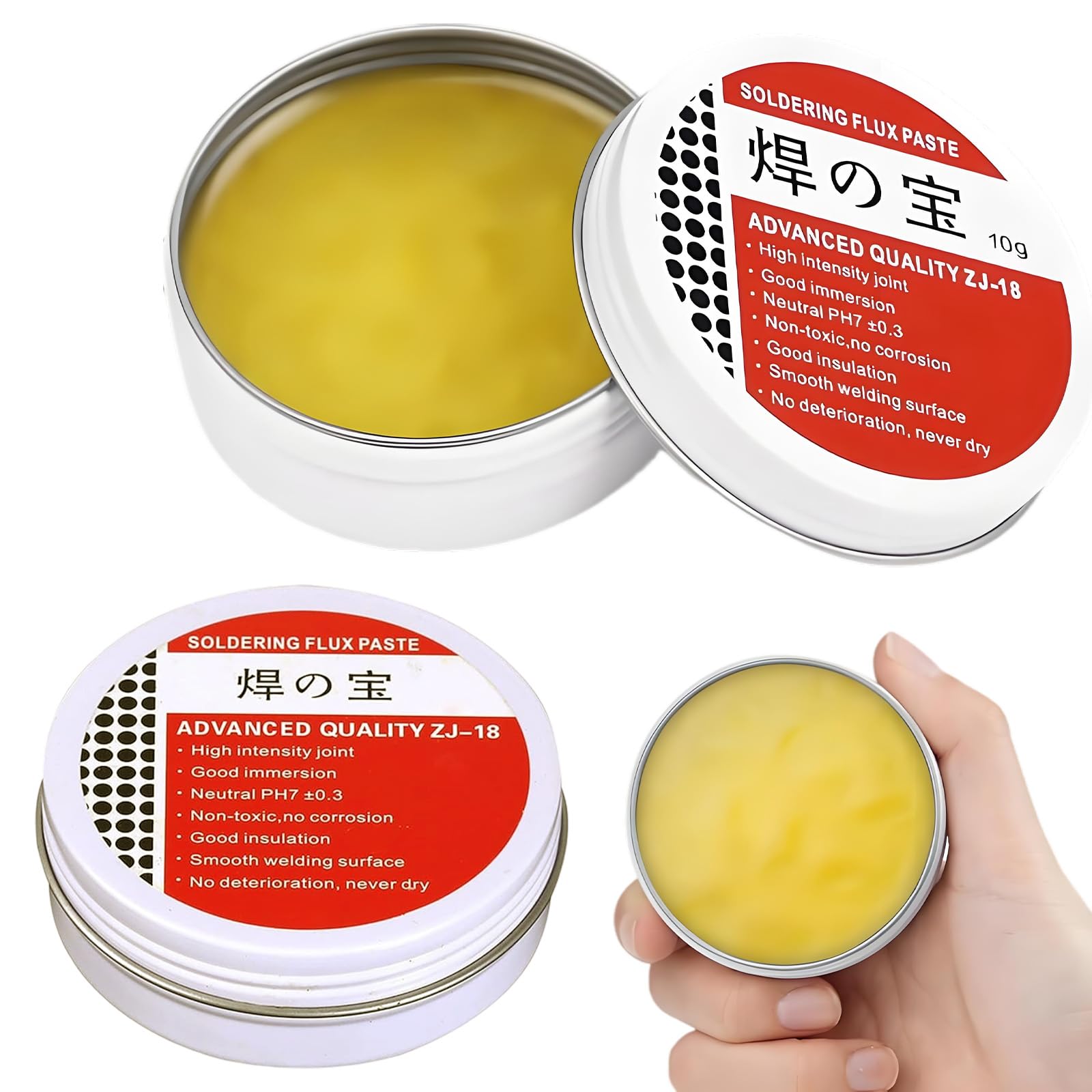 2pcs Flux Paste Flux Paste No Cleaning Solder Paste Lead Free Flux for Mechanical Soldering on Mobile Phones, Electrical Appliances, Computer Motherboards
