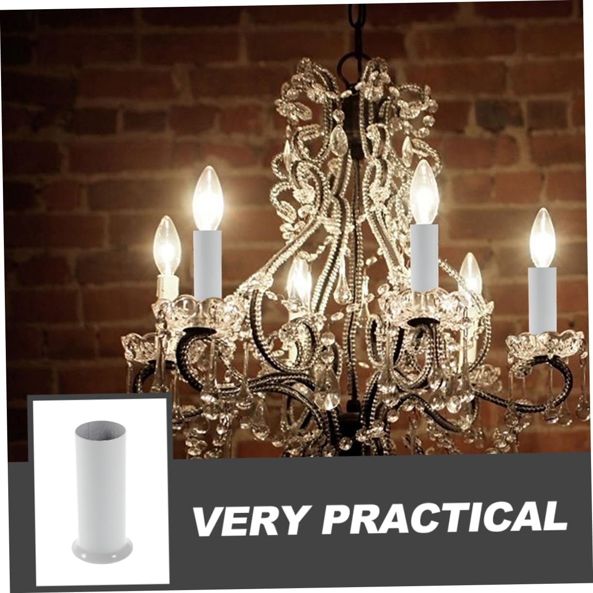 OSALADI 15pcs Chandelier Flange Sleeves Metal Light Bulb Covers Ceiling Light Fixture