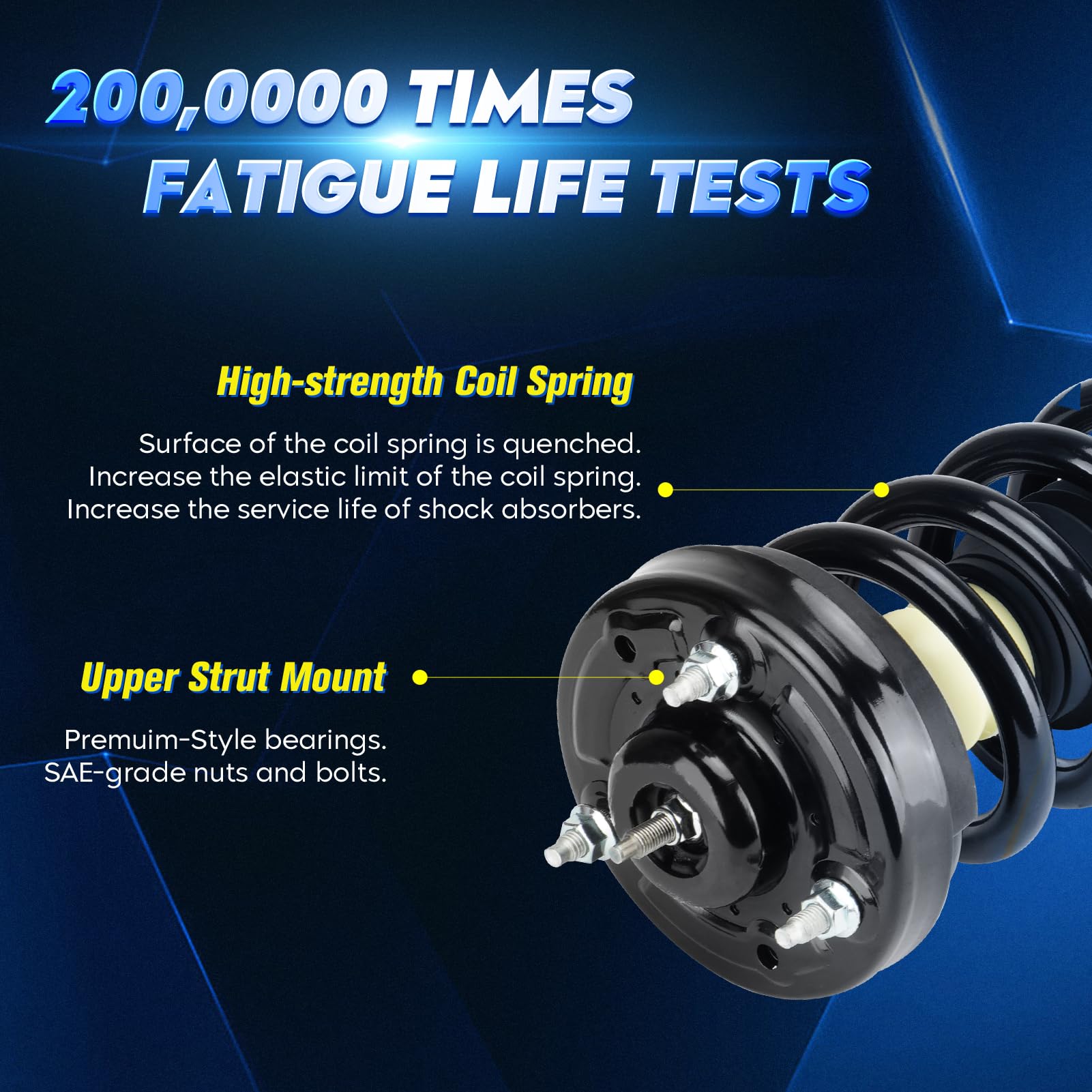 4x4 ONLY-Complete Front Left Right Strut Shock Coil Spring Assembly Replacement For 2004-2008 Ford F-150 2006-2008 Lincoln Mark LT -171361, Struts - Canada - View #10