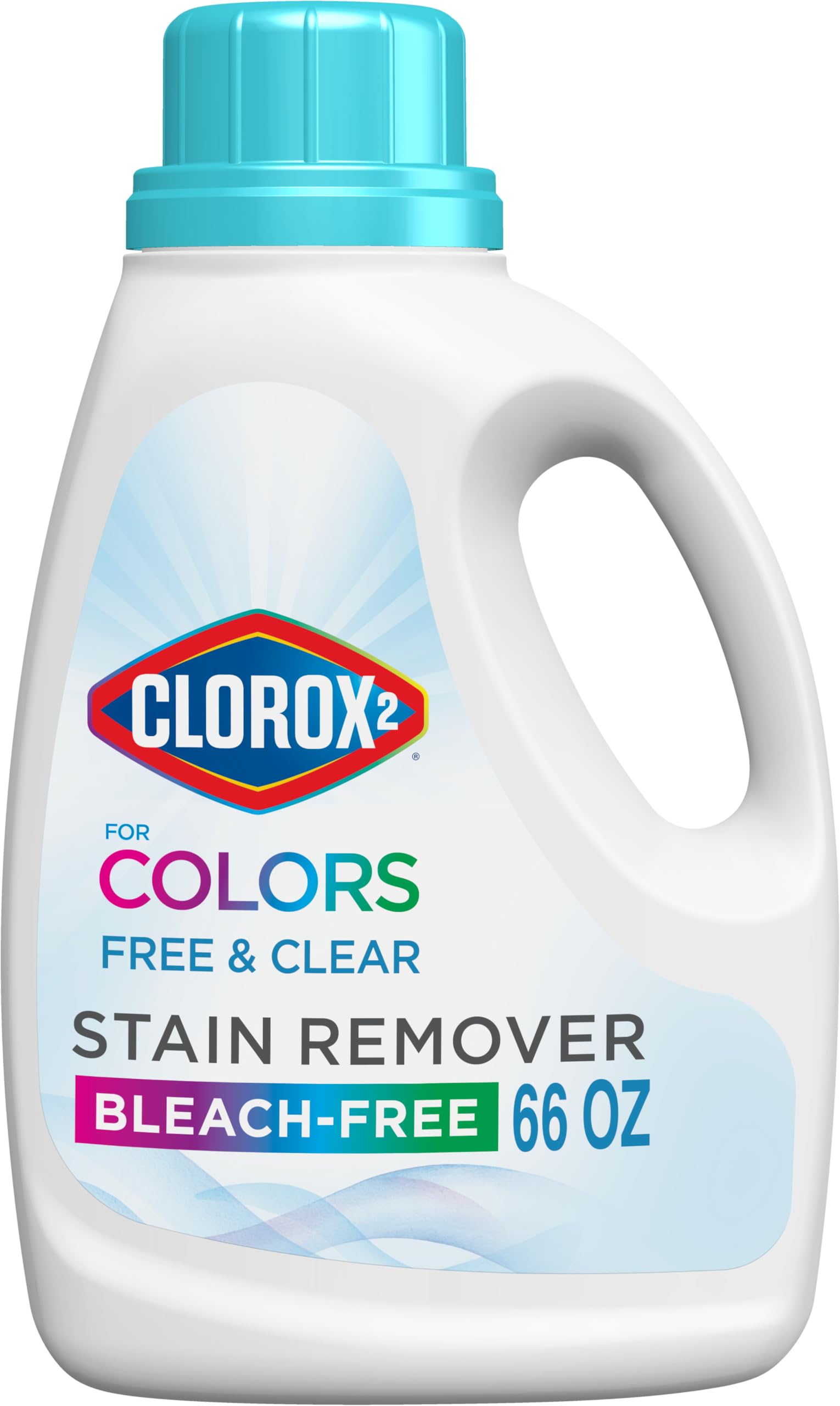 2 for Colors Stain Remover & Laundry Additive, Free and Clear, 66 Fl Oz (Pack May Vary)
