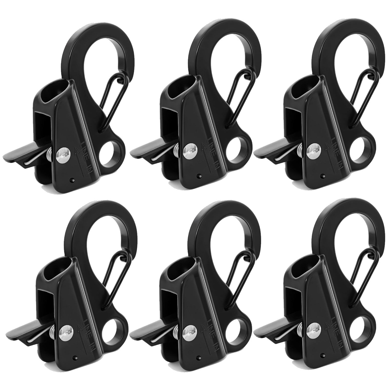 GDHSWJ 6 Pack Boat Fender Clips, Boat Fender Quick Release Clip Stainless Steel Boat Bumper Clips for Boat Docking Adjustable Quick Release Pontoon Fender Clips