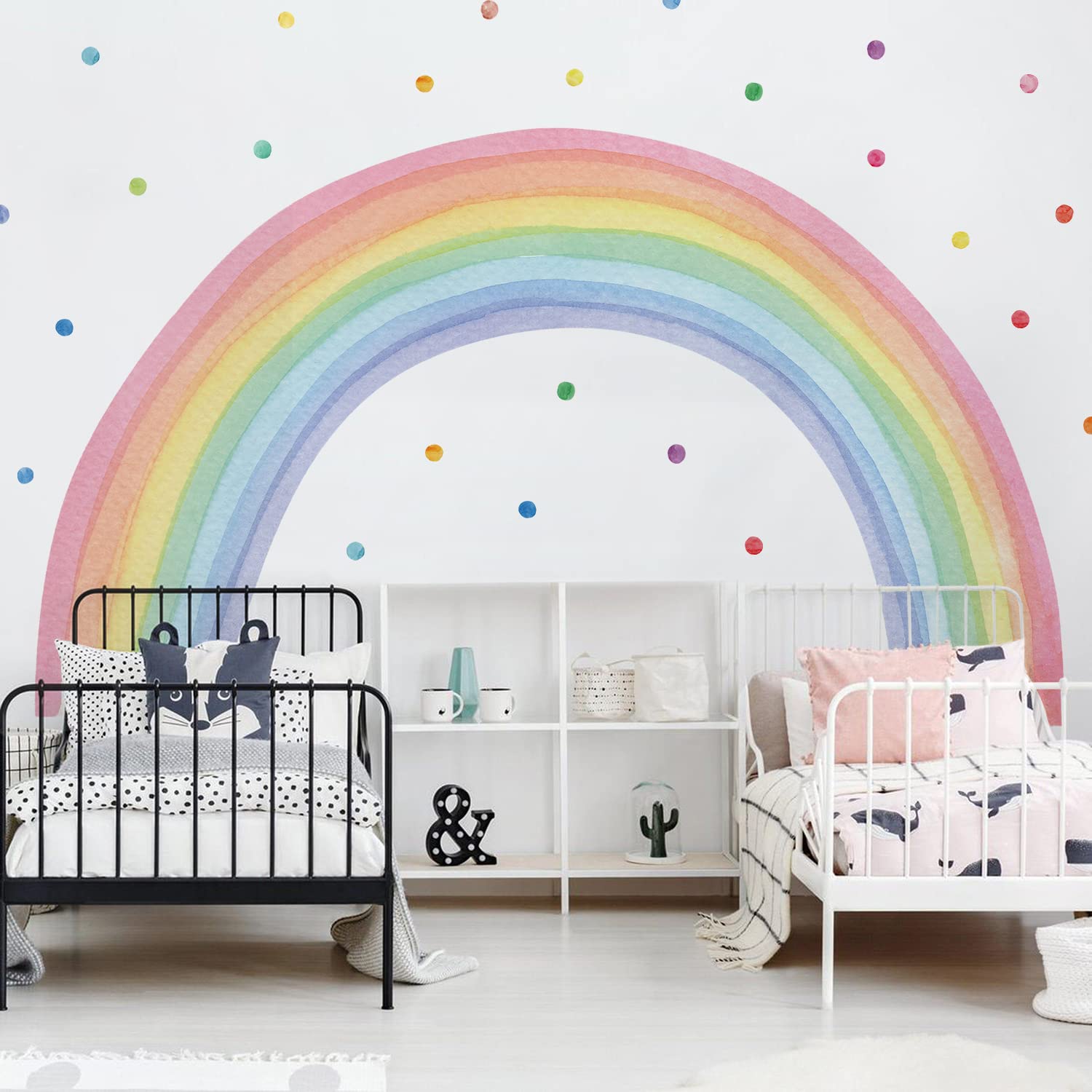 Neukids FABRIC 120 x 100 cm Boho regenboog-muursticker kinderkamer kinderkamer babykamer speelkamer gangen klaslokaal muursticker decoratie