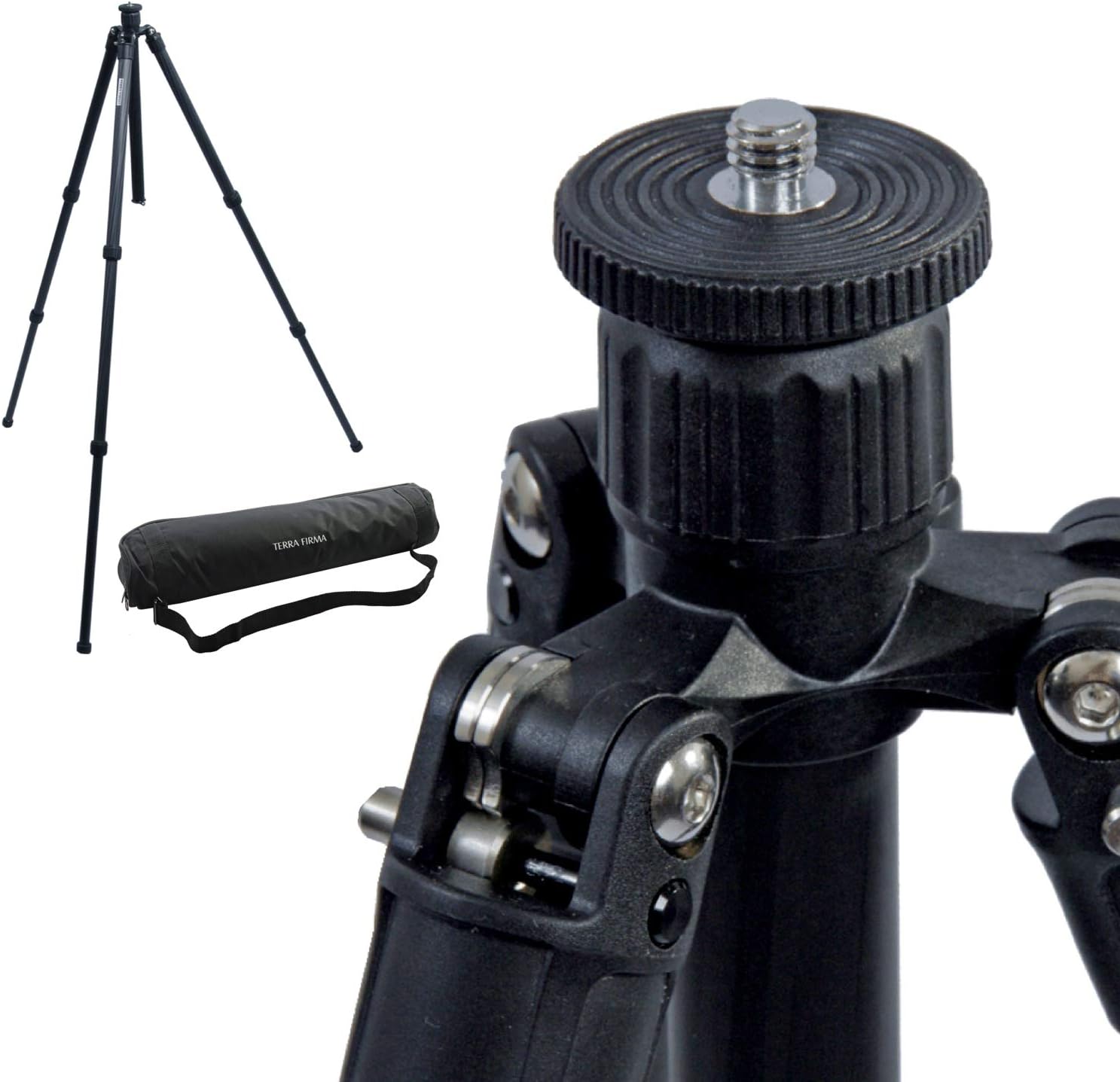 TERRA FIRMA TRIPODS T-CF300 Carbon Fiber 3 Section Tripod Leg Set, Black