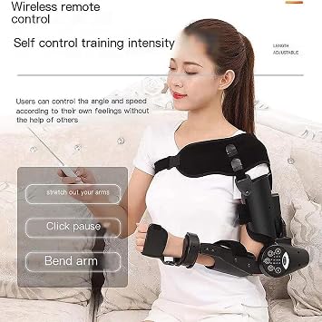 Elbow Joint Rehabilitation Device,Arm Elbow Rehabilitation,Hinged Elbow Support Arm Exerciser for Stroke Hemiplegia Patients Right
