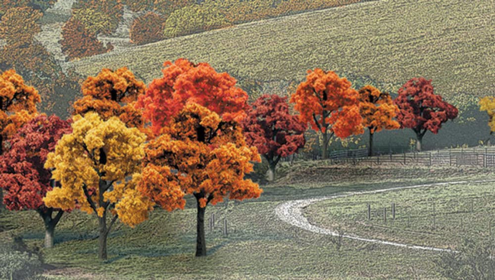 Amazon.com: Woodland Scenics Fall Deciduous Value Pack Trees 3/4