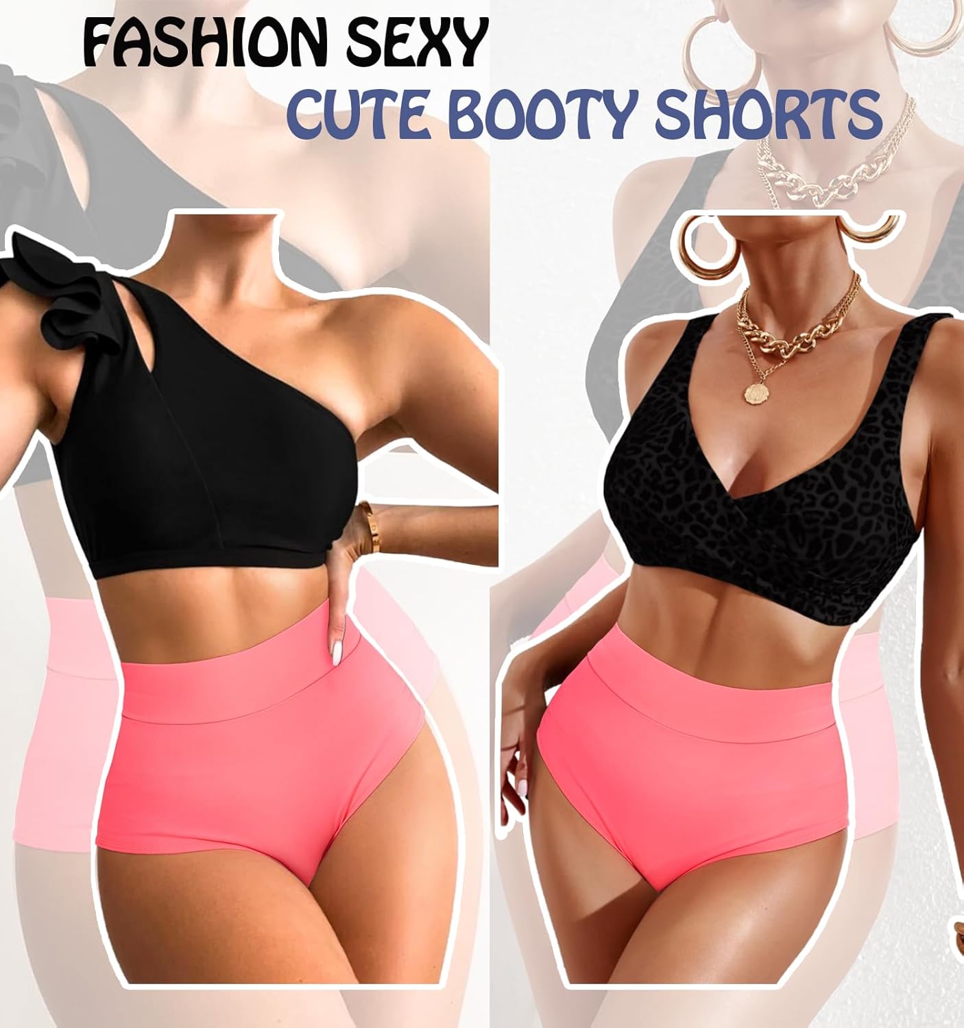 Women's Booty Shorts-High Waist V Back Yoga Shorts- Spandex Dance Hot Pants Butt Lifting Rave Bottoms - Image 5