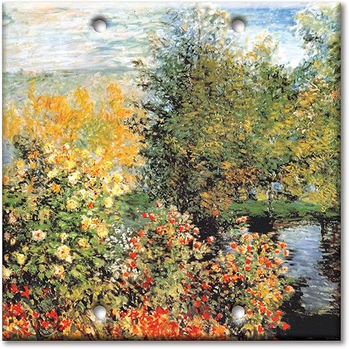 Vista 13 de Art Plates - Monet: Stiller Winkle - Placa decorativa de pared de metal con palanca de 1 banda - Cubierta de placa de interruptor de luz de una