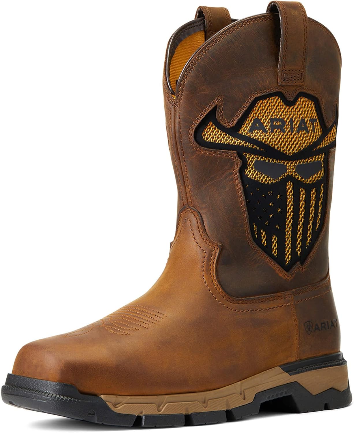 Ariat Mens Rebar Flex Western VentTEK Incognito Work Boot Dark Earth/Golden Wheat 10 Wide