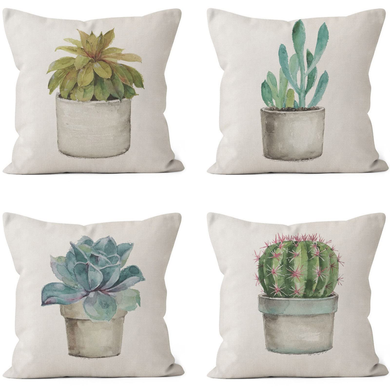Housses de coussin de canapé bleu lin 50x50 cm pour salon moderne chaleureux