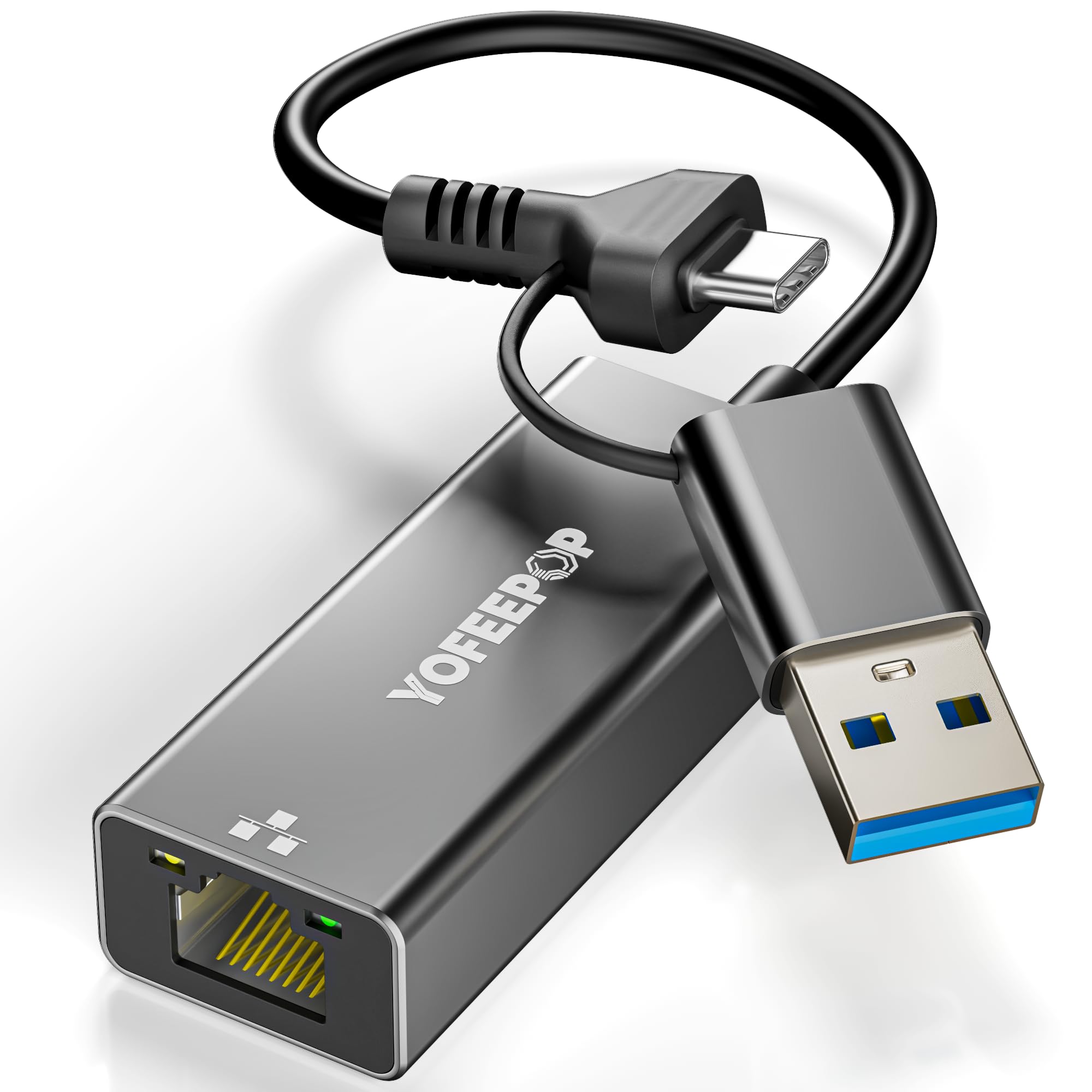 USBC to Ethernet Adapter, Gigabit Network Adapter, 1000Mbps LAN Ethernet to USB C Compatible with iPhone 15/16/17,MacBook Pro/Air,iPad Pro,Mac — view 10