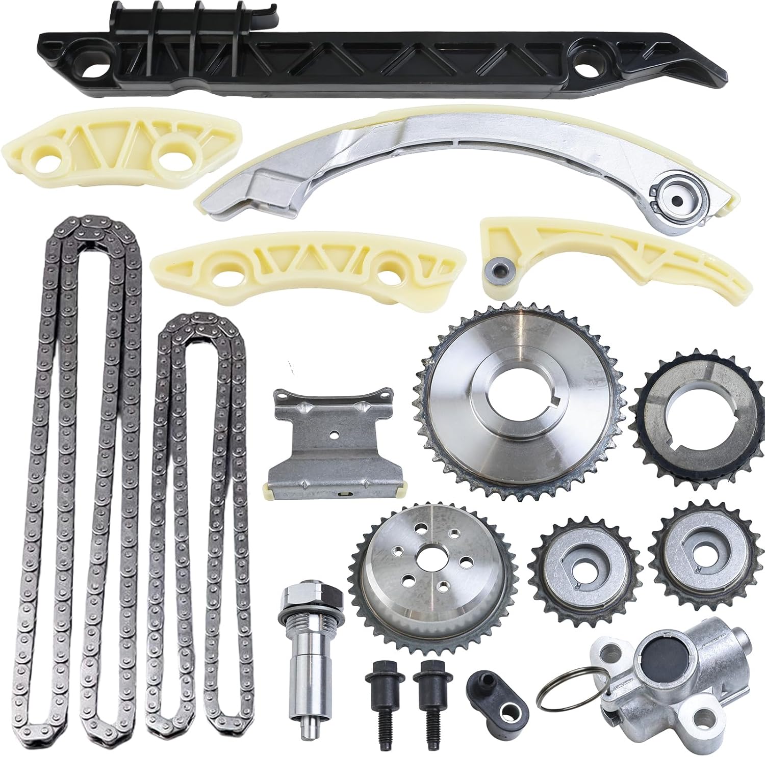 MITZONE Head Gasket Set & Timing Chain Kit & Water Pump Compatible with 2008-13 Chevrolet Malibu 10-15 Equinox L4 2.4L 2.2L 2.0L DOHC Head Gaske, 9-4201S 94201S C6209S 9-4201SX 94201SX