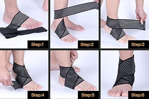 Miniatura 2 de Tobillera de compresión elástica transpirable para el tobillo, manga ajustable de soporte de tobillo para artritis, reduce la hinchazón, baloncesto,