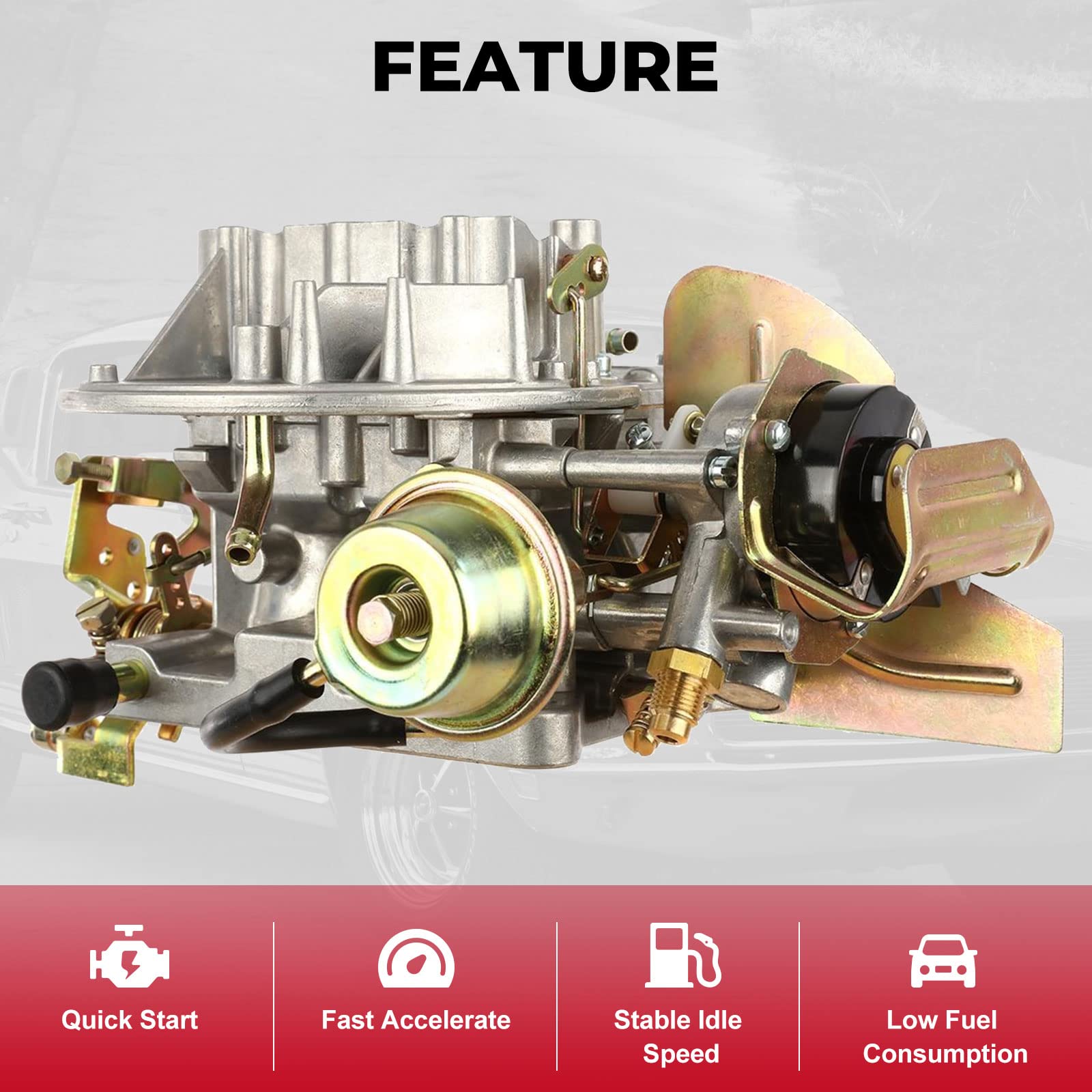 Amazon | ALAVENTE 2バレルキャブレター フォード マスタング F150