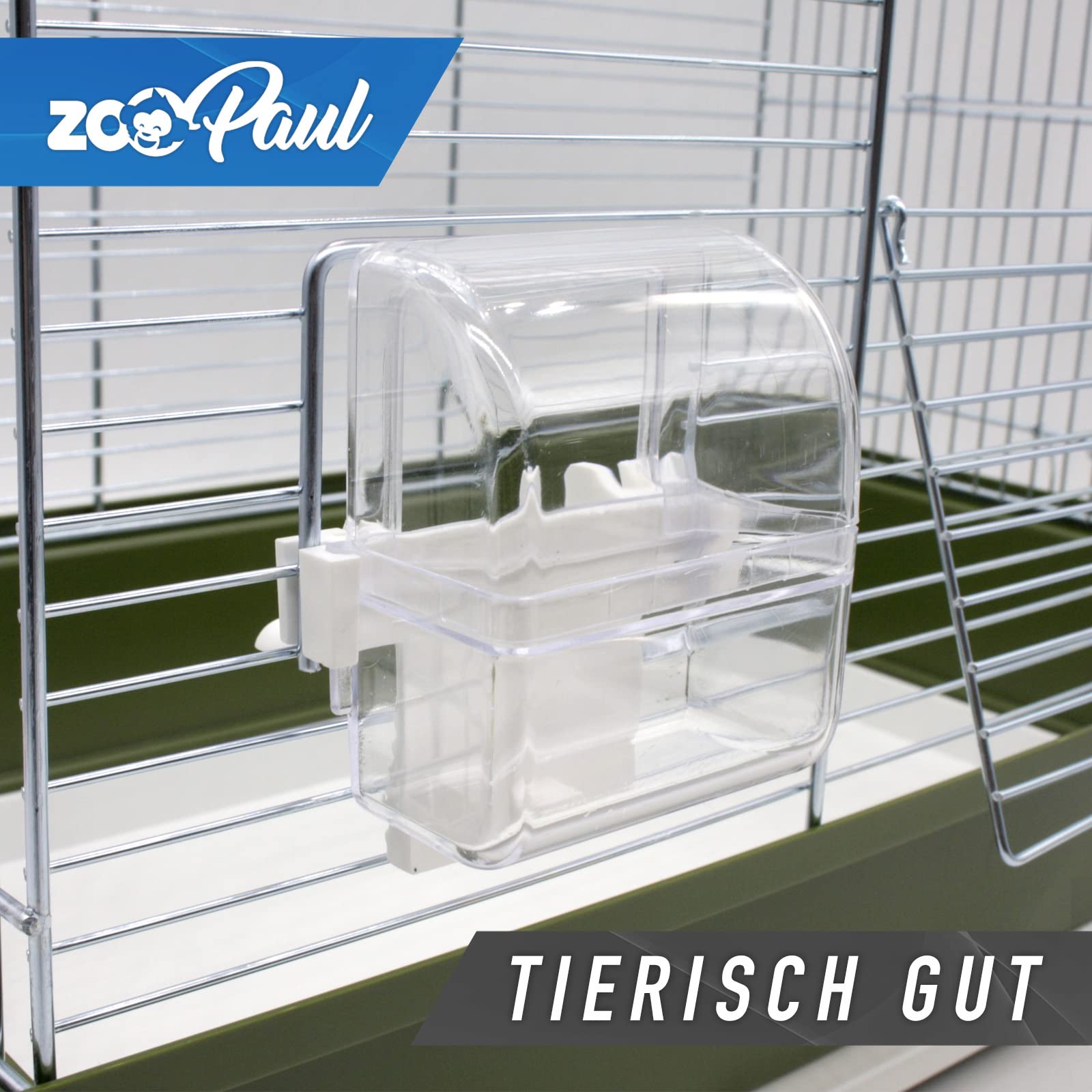 Zoopaul XL Vogelkäfig IZA 2 II olivgrün weiß 52x30x60 cm Wellensittiche Kanarien Käfig