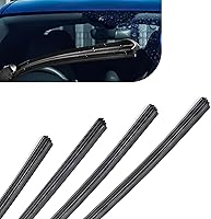 Ypoyney 4-Pack 28" Wiper Blade Refills - Adjustable Universal Rubber Inserts for Frameless Front & Rear Windshield Wipers