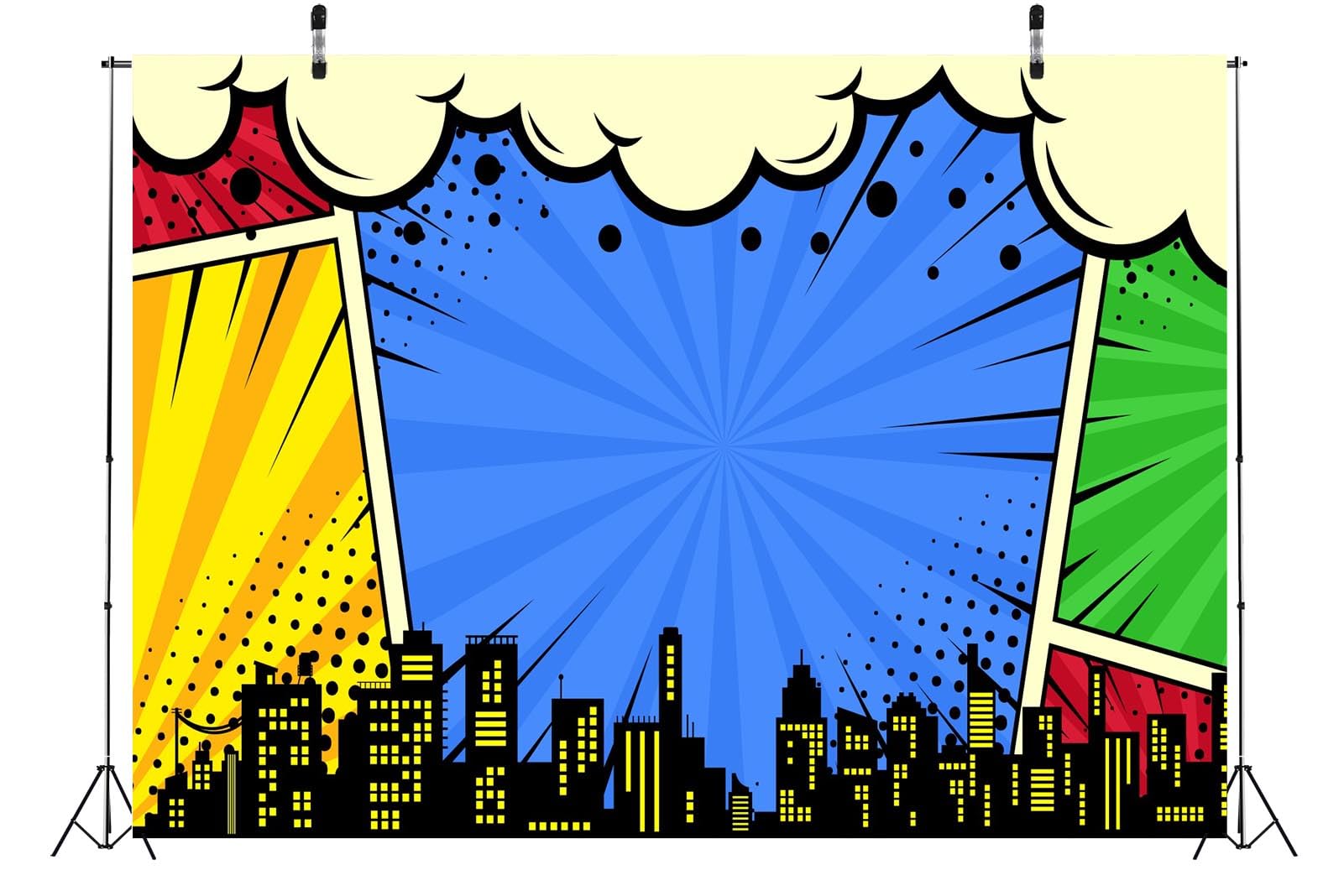 【プロ仕様】Ado LED 電光ポスター USJ ブルーローズ隊 ロゴ 正規品 Amazon.com : BELECO 5x3ft Fabric Super City Backdrop for