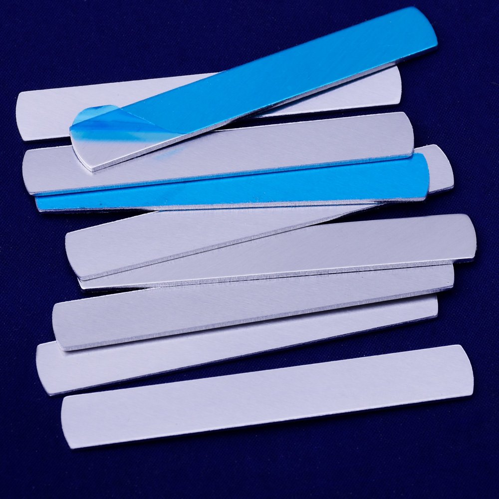 Rosebeading Aluminum 20Pcs Tibetara Tags Stamping Blank Ring Diy Jewelry Tags,Jewelry Making (3/8X2 1/2"(9.53X63.5mm), )