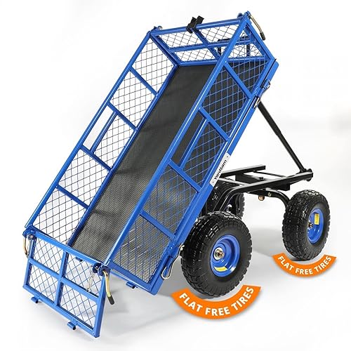 Yardsam Carros de jardín volquetes, 400 libras, carros de jardín de alta resistencia, carrito de jardín con lados extraíbles, mango extraíble,