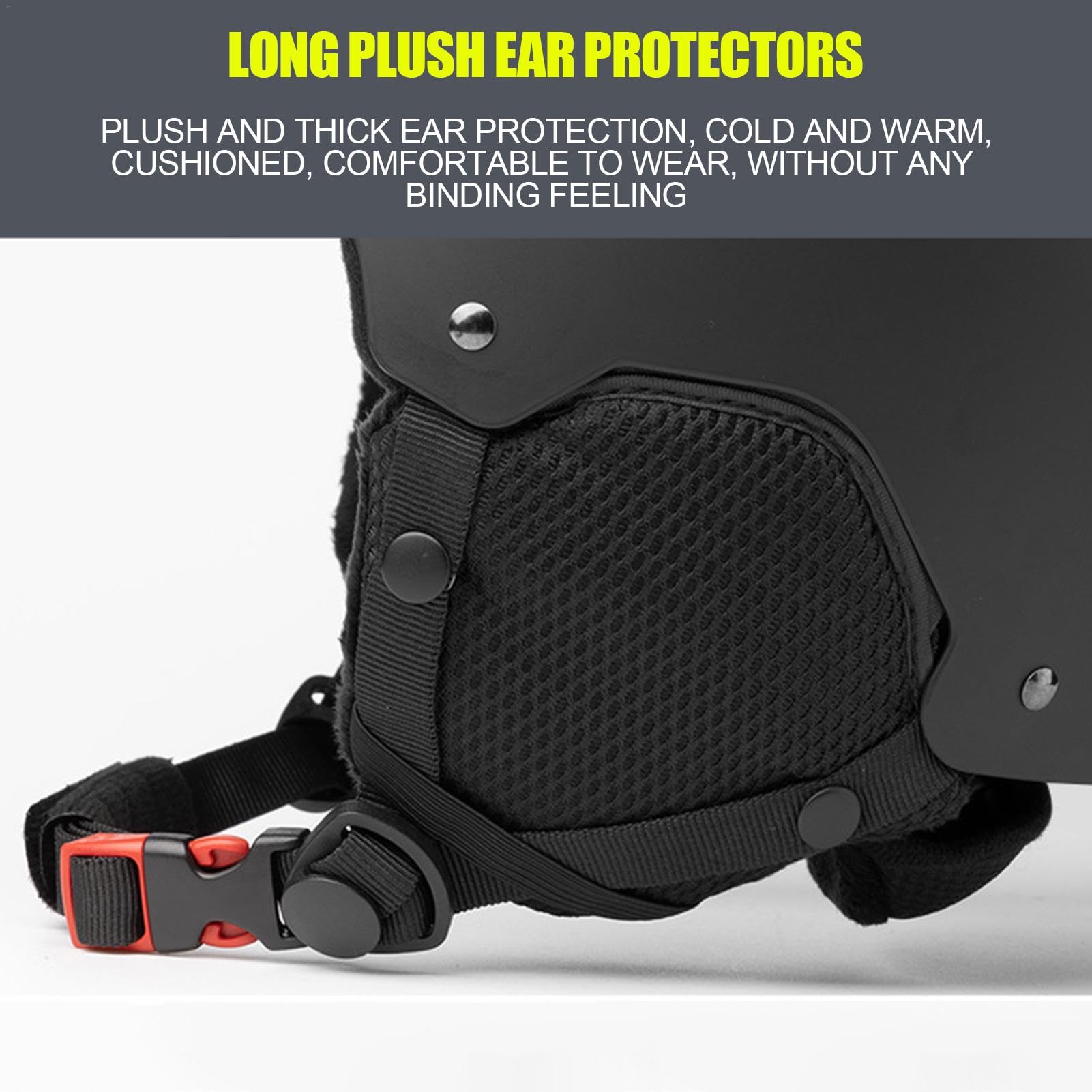 Cappello di sicurezza per lo sci, Cappello di sicurezza per lo snowboard | Cappello rigido antiurto Protezione per le orecchie Cappello di sicurezza regolabile - Cappello di sicurezza protettivo porta