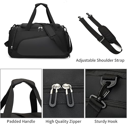 Miniatura 4 de Bolsa de gimnasio impermeable con compartimento para zapatos y humedad para hombresmujeres, bolsas deportivas para entrenamiento, fitness, viajes