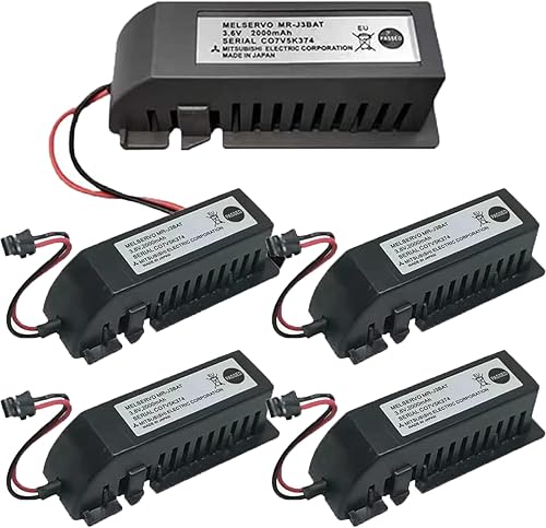 HMH 5 Pack 3.6V MR-J3BAT ER6VC119AB 2000mAh PLC batería de iones de litio con enchufe para MELSERVO MR70