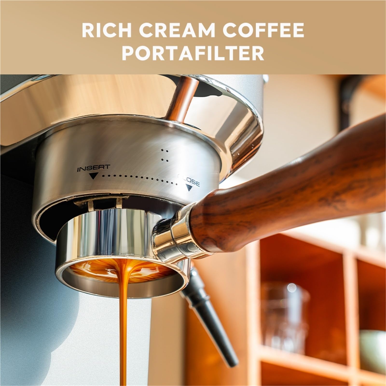 1 unidad de portafiltro repuesto for cafetera espresso, compatible con accesorios for máquinas café para Café(58mm)