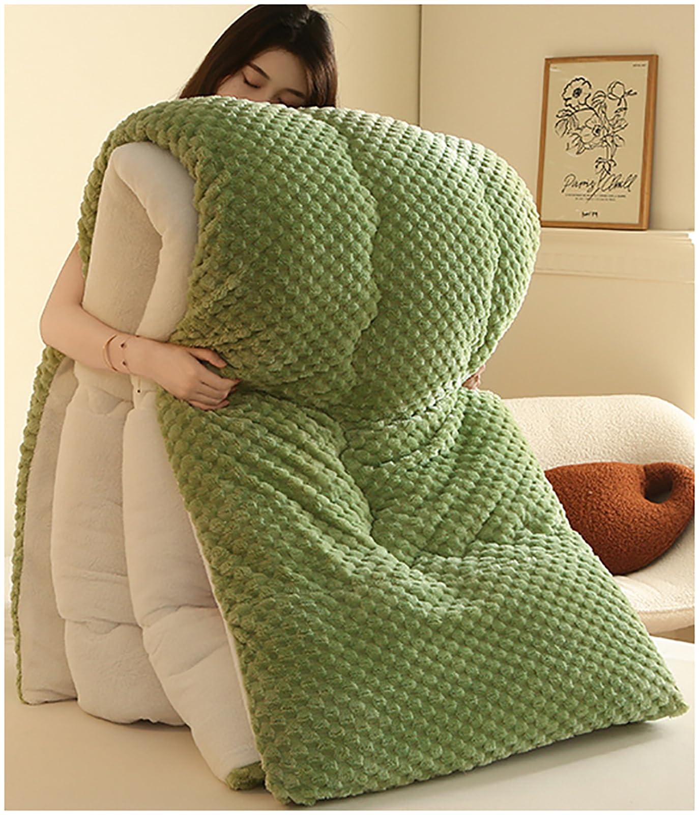 Couette en laine d'agneau 150x200 pour des nuits douillettes en hiver en duo