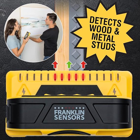 Franklin Sensors ProSensor M150/X990 Stud Finder with Live Wire Detection | 9-Sensor Wall Scanner, Wood and Metal Stud Detector, Shows Full Width of Studs