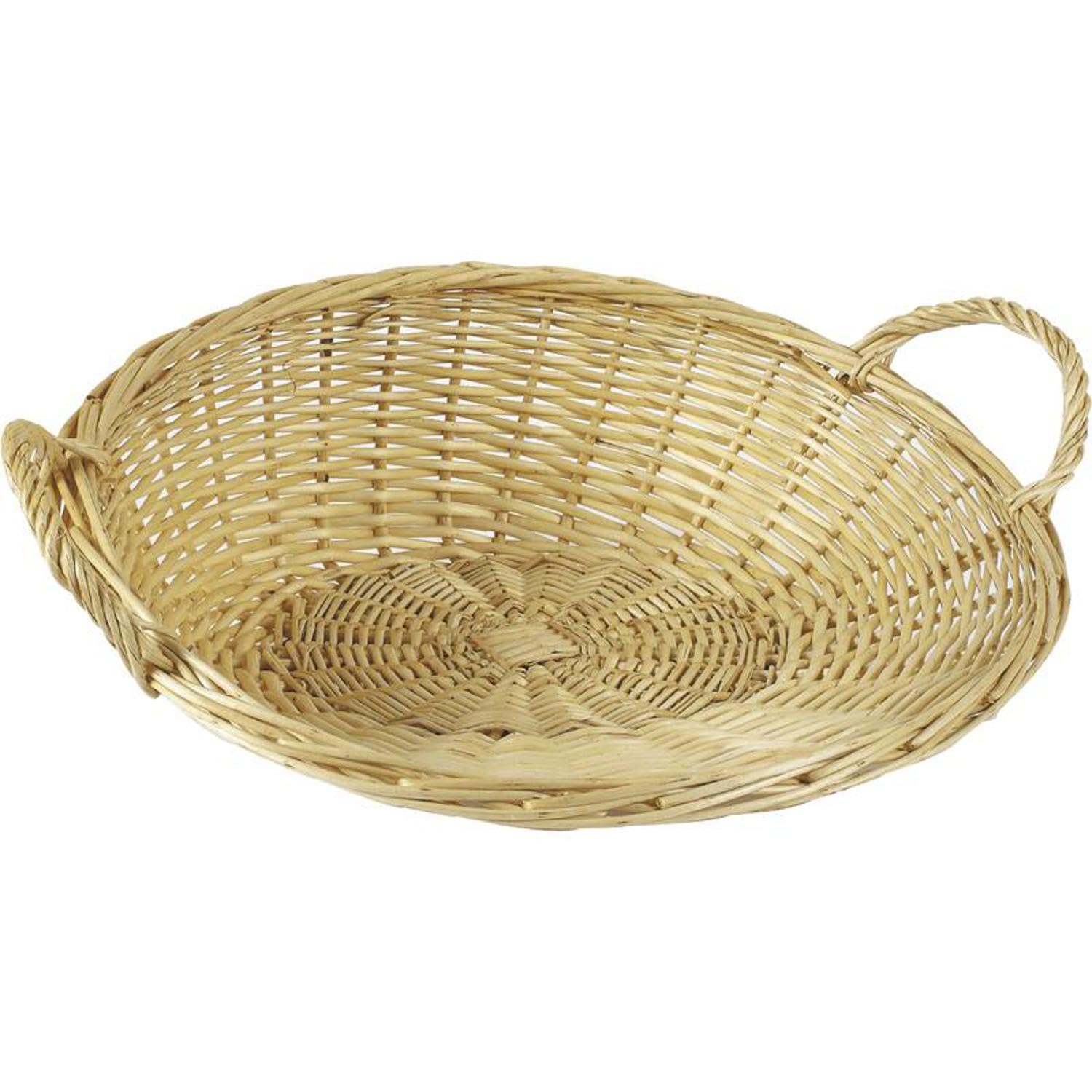 Van en osier blanc panier bas pour trier facilement jouets et linge de lit
