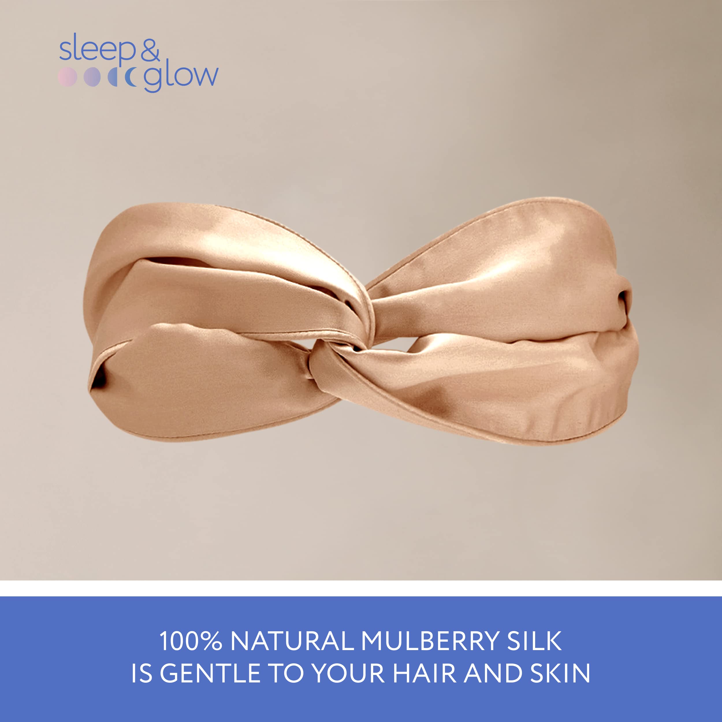 Amazon.com : SLEEP & GLOW Silk Luxury Headband 100% Mulberry  display picture 1