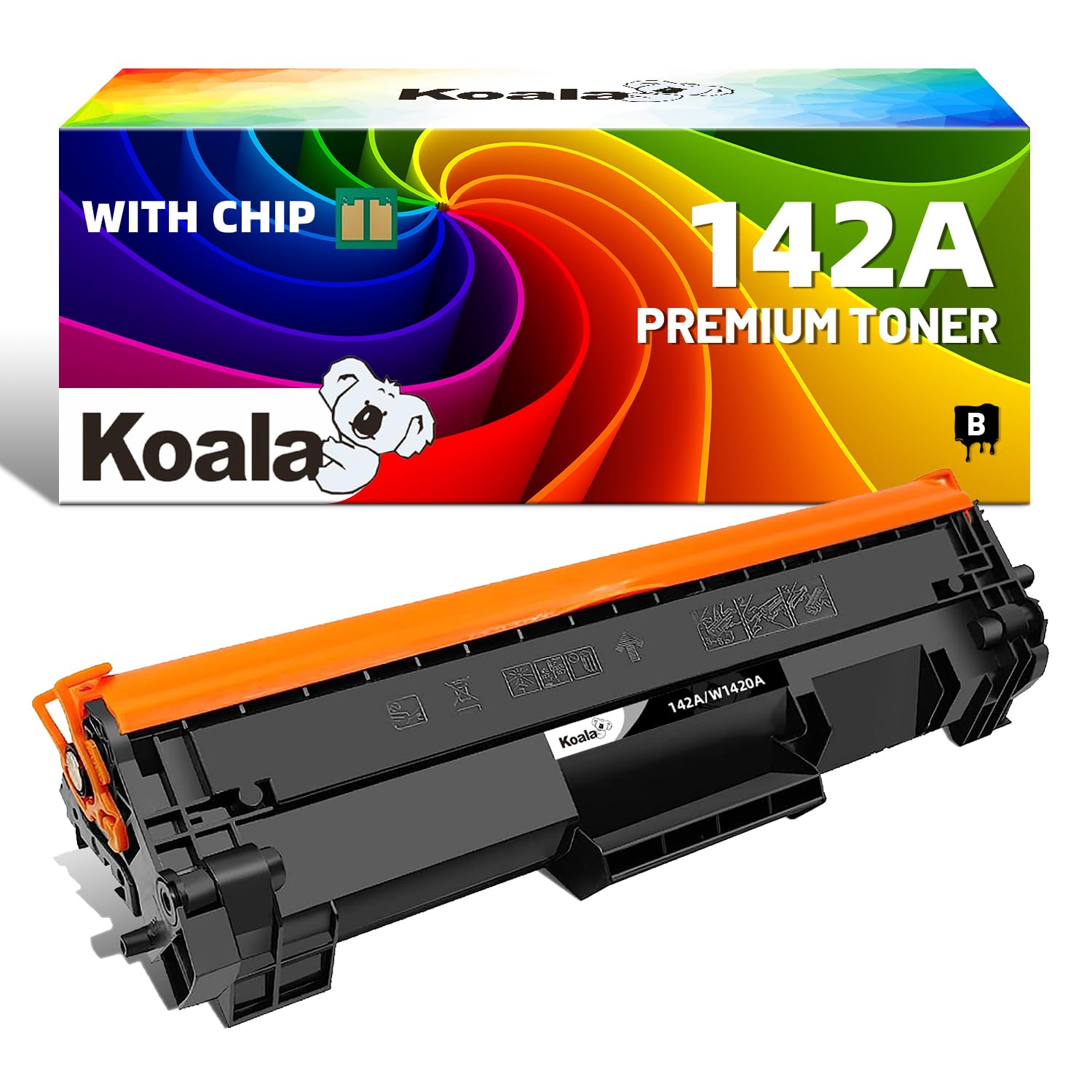 Koala 142A 142X (Con CHIP) Toner Compatibile per HP Toner 142A W1420A W1420X Nero per HP Laserjet MFP M140W Toner per Laserjet MFP M140 M139 M110W M110 Toner - 1 Nero