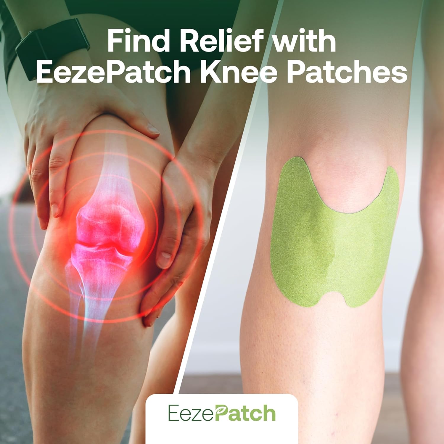 EezePatch® Herbal Knee Relief Patches (10 Count) – Natural Joint Support for Knee Discomfort, Mobility & Flexibility – Herbal Extracts for Soothing Relief – Easy-to-Apply Patches - Image 6