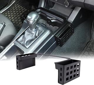 Shifter Storage Box Fits for Toyota Tacoma 2016-2020 2021 2022 2023, Aluminum Alloy Center Console Gear Shift Side Tray Storage Organizer Box, Auto Interior Storage 3rd Gen Tacoma Accessories