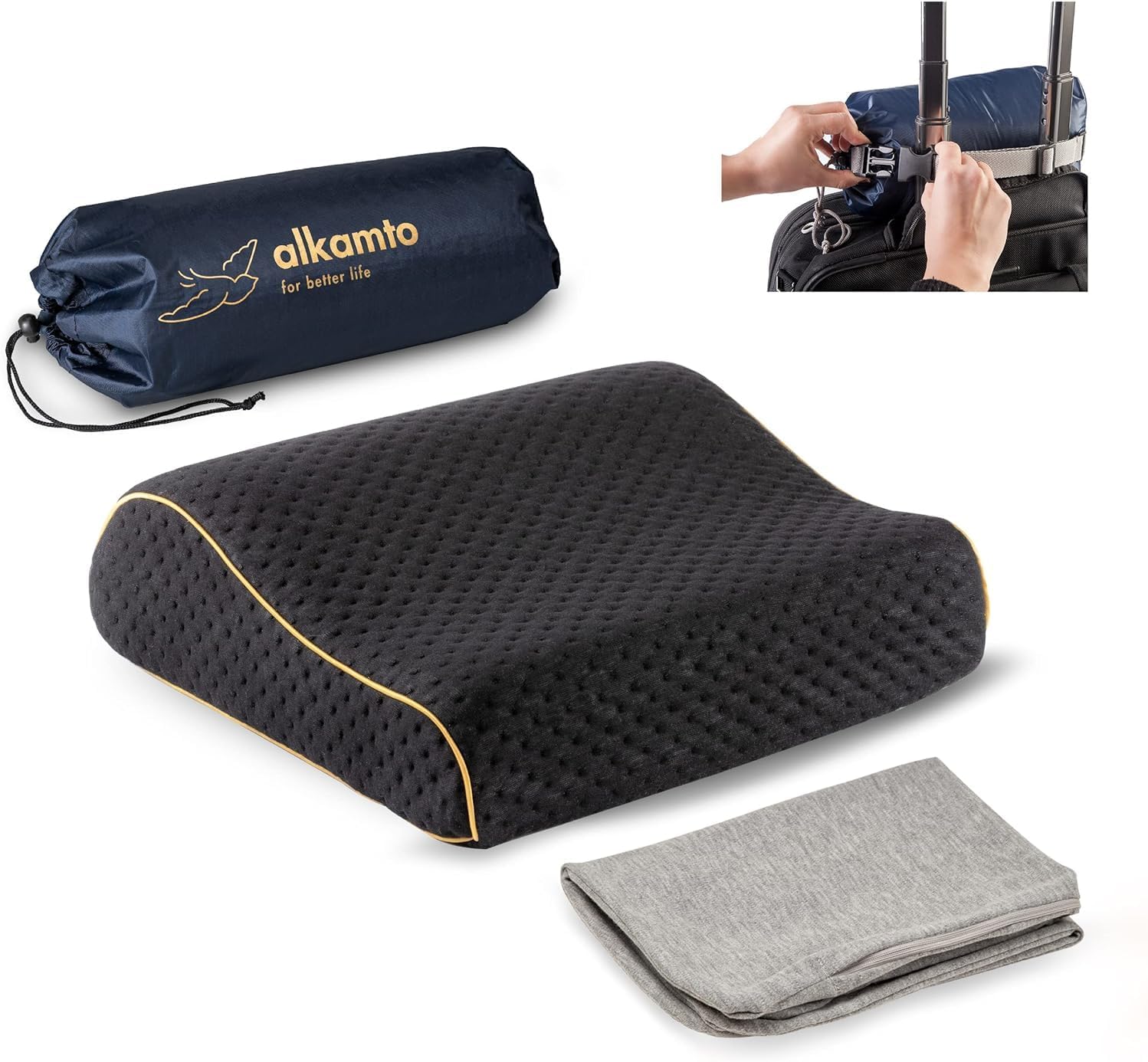 alkamto Travel & Camping Comfortable Memory Foam Pillow